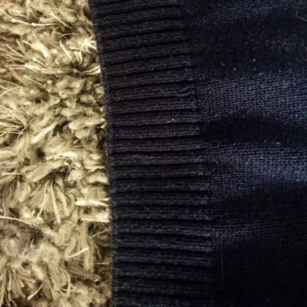 Brandy Melville Navy White Striped Knit Sweater - Picture 3 of 6